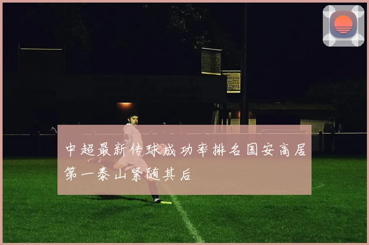 中超最新传球成功率排名国安高居第一泰山紧随其后